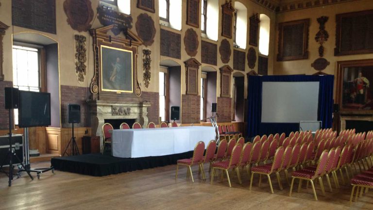 The Great Hall set out for a seminar